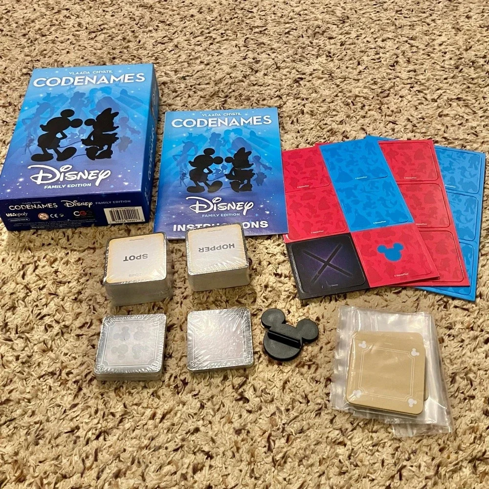 Codenames Disney Family Edition Board Game USAopoly Open Box Unpunched‎ Complete